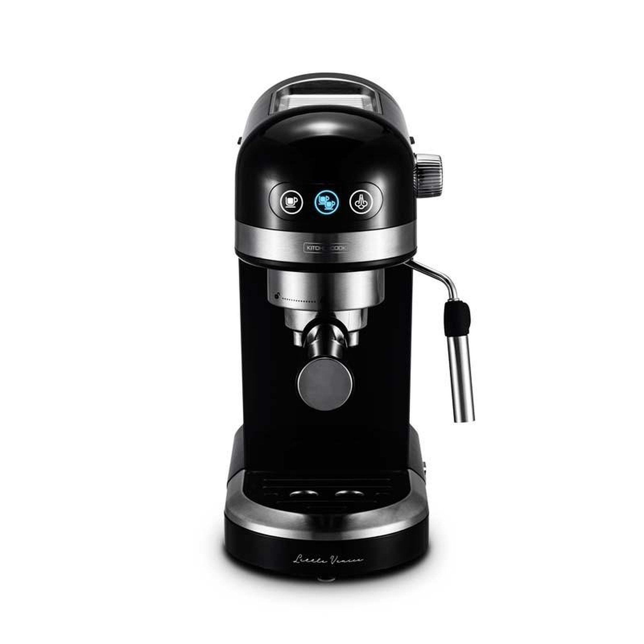 Voir la diapositive 1 : KITCHENCOOK Machine à Expresso 19 Bars Avec Buse En Inox Little Venice Noir Kitchencook