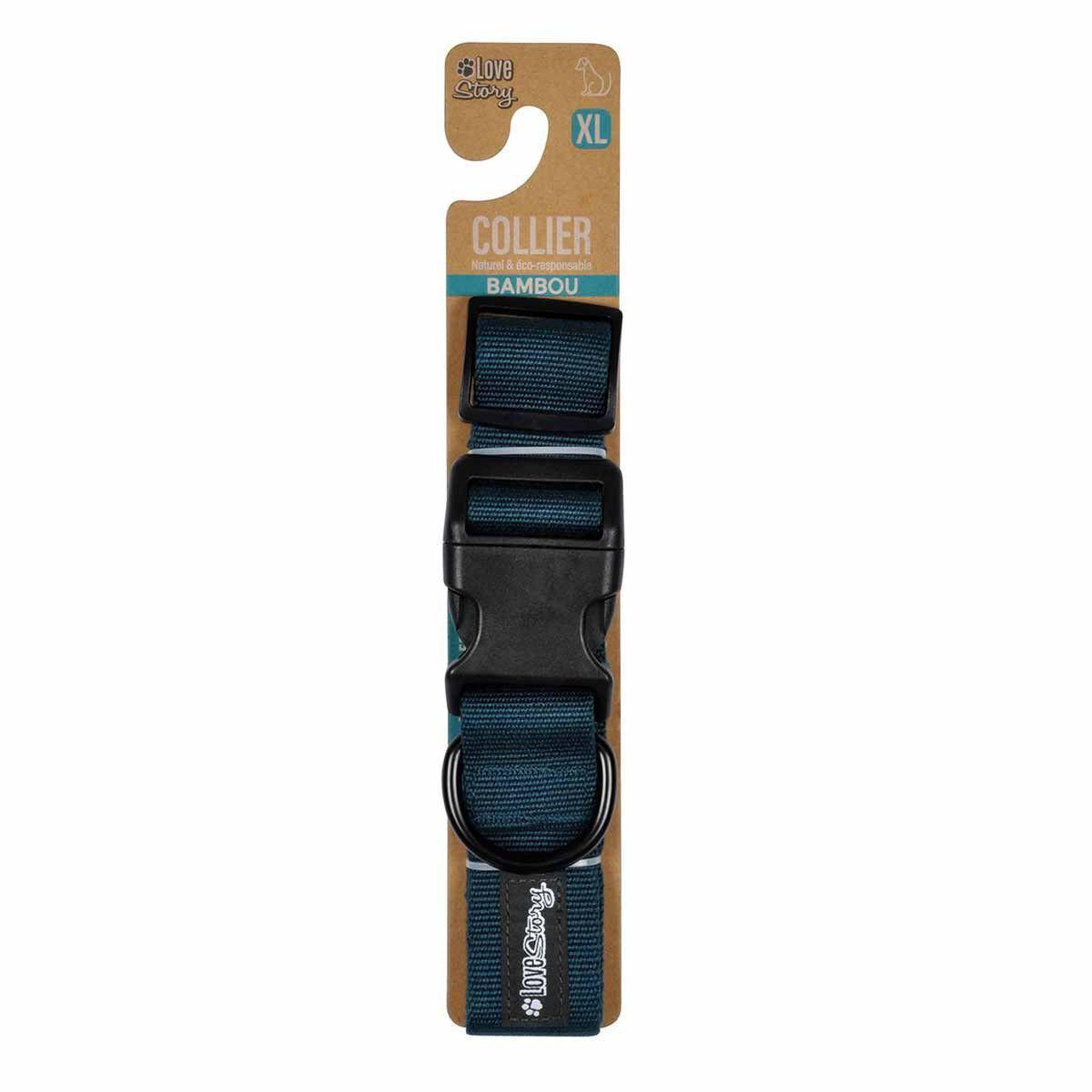 Voir la diapositive 2 : LOVE STORY Collier pour animaux  réglable  70cm émeraude