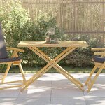 VIDAXL Table de jardin pliable 110x55x75 cm bambou