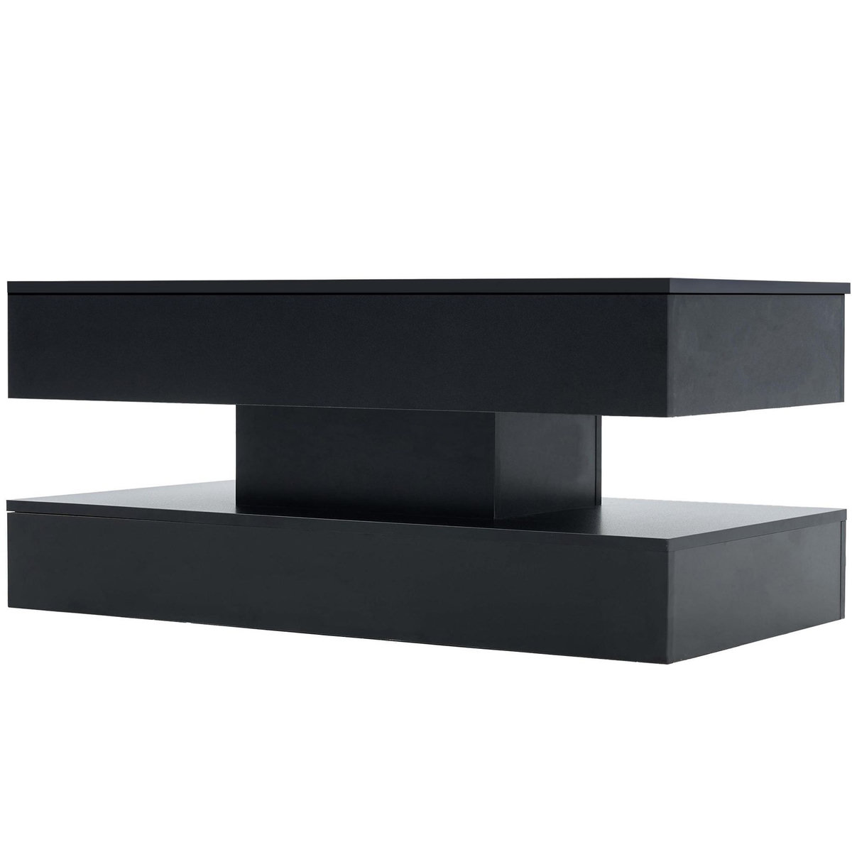 MERAX Table Basse Avec Plateau Relevable Noir