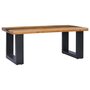 VIDAXL Table basse 100 x 50 x 40 cm Bois de teck massif et polyresine