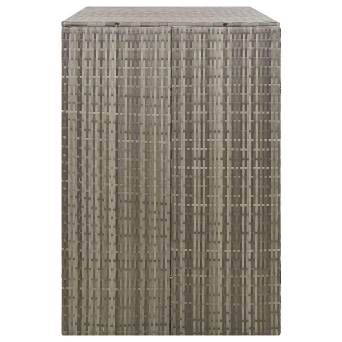 VIDAXL Abri pour poubelle double Gris 140x80x117 cm Resine tressee