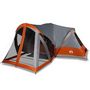 Voir la diapositive 2 : VIDAXL Tente familiale tipi 8 personnes gris et orange impermeable