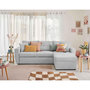 Voir la diapositive 1 : BEST MOBILIER Astoria - canapé d'angle réversible 4 places - convertible avec coffre - en tissu texturé