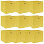 Voir la diapositive 1 : VIDAXL Boîtes de rangement 10 pcs Jaune 32x32x32 cm Tissu