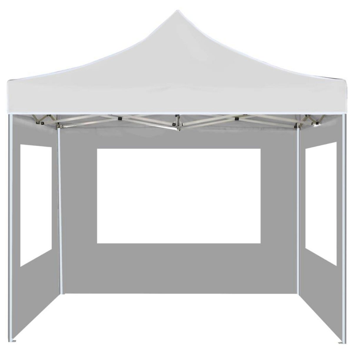 VIDAXL Tente de reception pliable avec parois Aluminium 3x3 m Blanc
