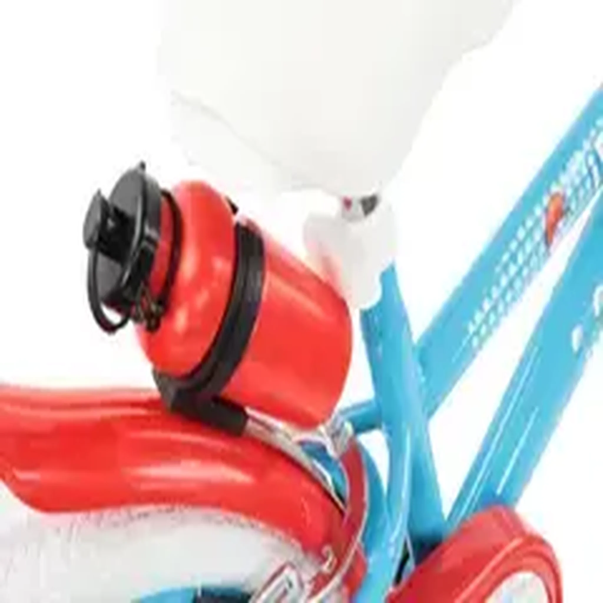 Voir la diapositive 4 : Vélo enfant - Modèle 14'' Schtroumpfs  pour enfant de taille 90 cm à 105 cm équipé de 2 freins, plaque avant, Gardes Boues + Gourde