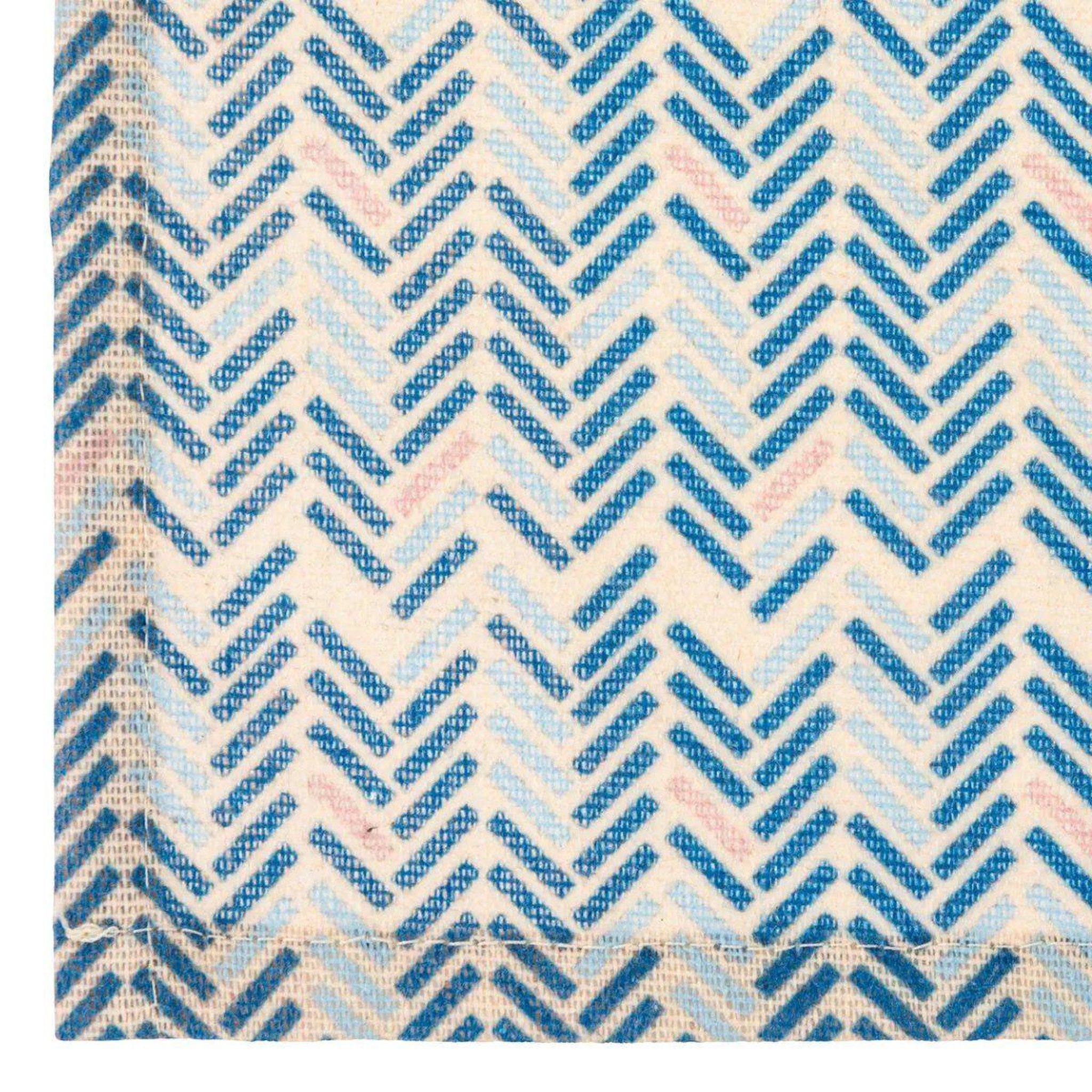 Voir la diapositive 2 : SECRET DE GOURMET Set de table design  chevrons  30x45cm bleu