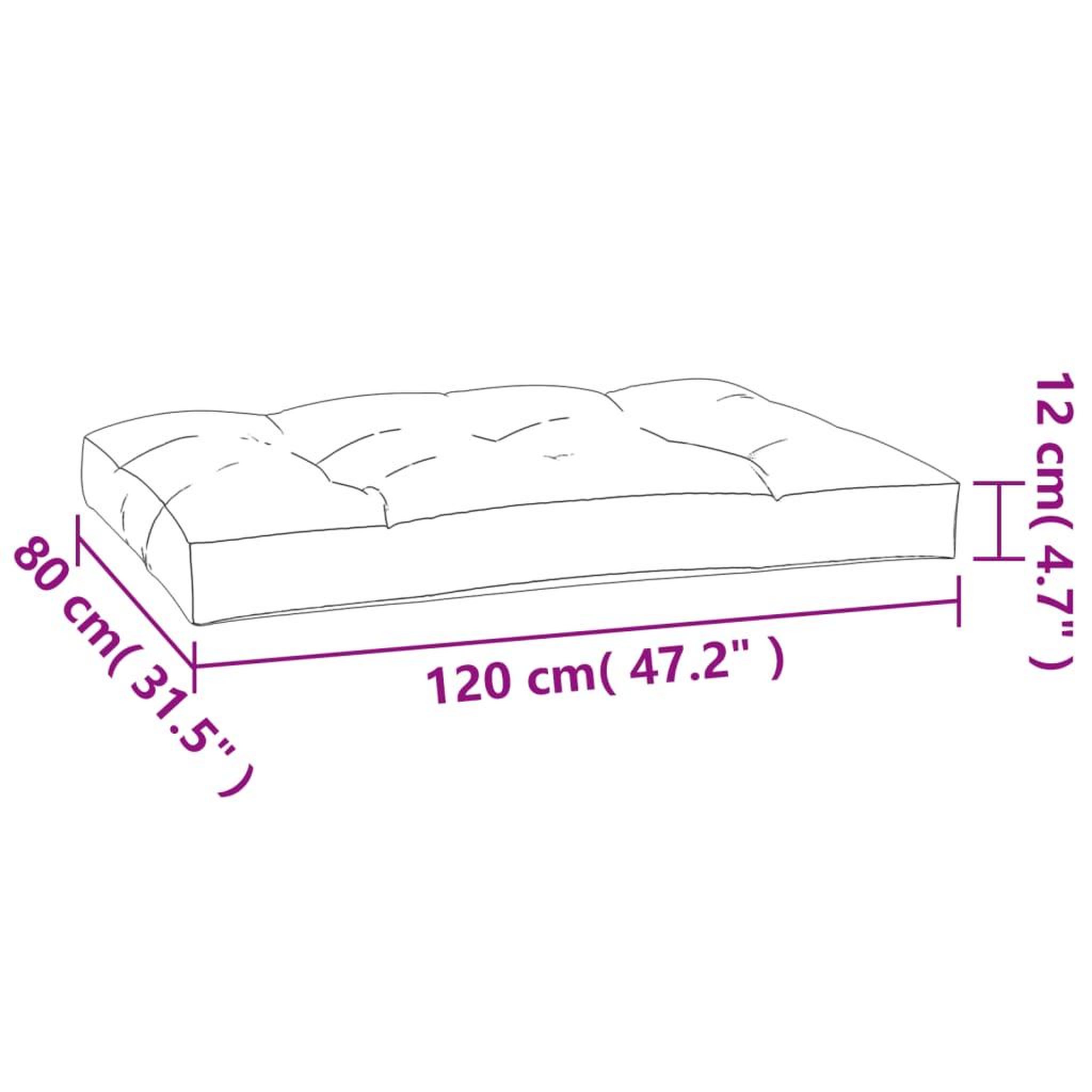 Voir la diapositive 6 : VIDAXL Coussins de palette lot de 2 creme tissu