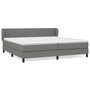 Voir la diapositive 2 : VIDAXL Sommier a lattes de lit avec matelas Gris fonce 200x200cm Tissu