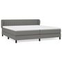 Voir la diapositive 2 : VIDAXL Sommier a lattes de lit avec matelas Gris fonce 200x200cm Tissu