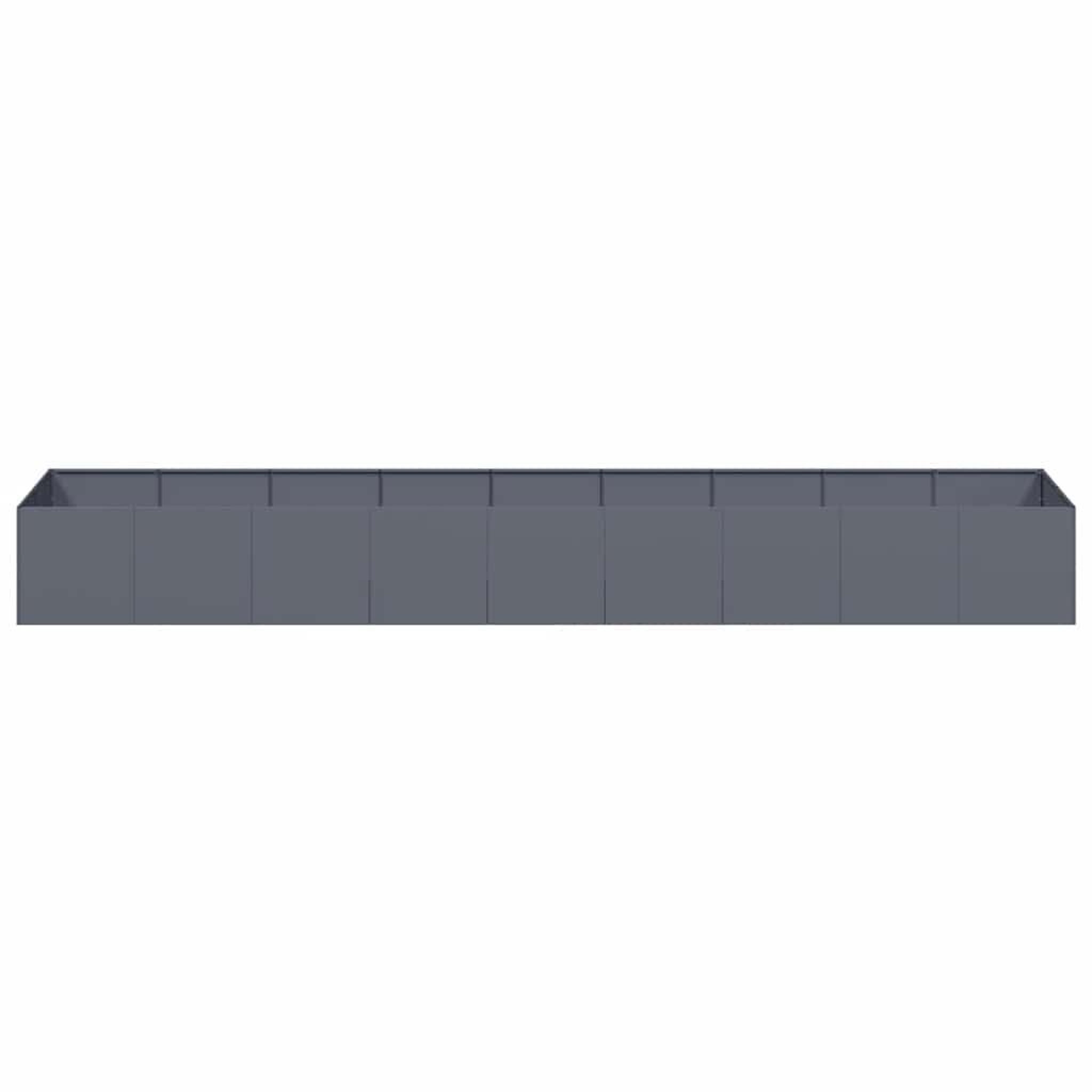 Voir la diapositive 4 : VIDAXL Jardiniere anthracite 360x80x40 cm acier