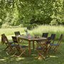 BOIS DESSUS BOIS DESSOUS Table de jardin en acacia massif FSC extensible 8/10 pers.