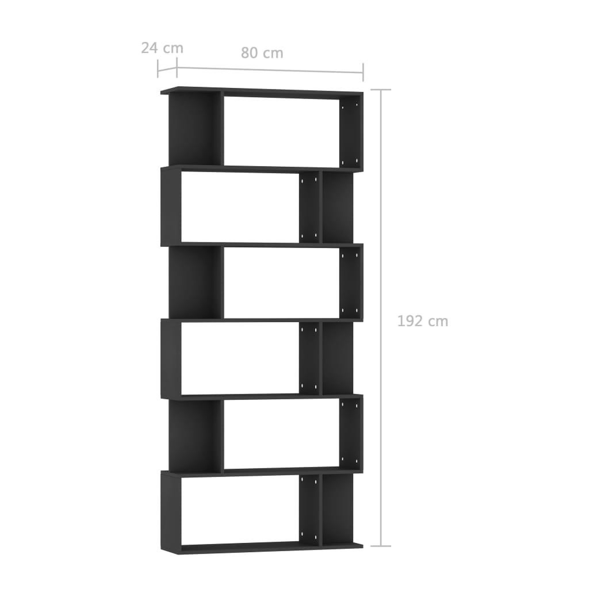 Voir la diapositive 6 : VIDAXL Bibliotheque/Separateur de piece Noir Bois d'ingenierie