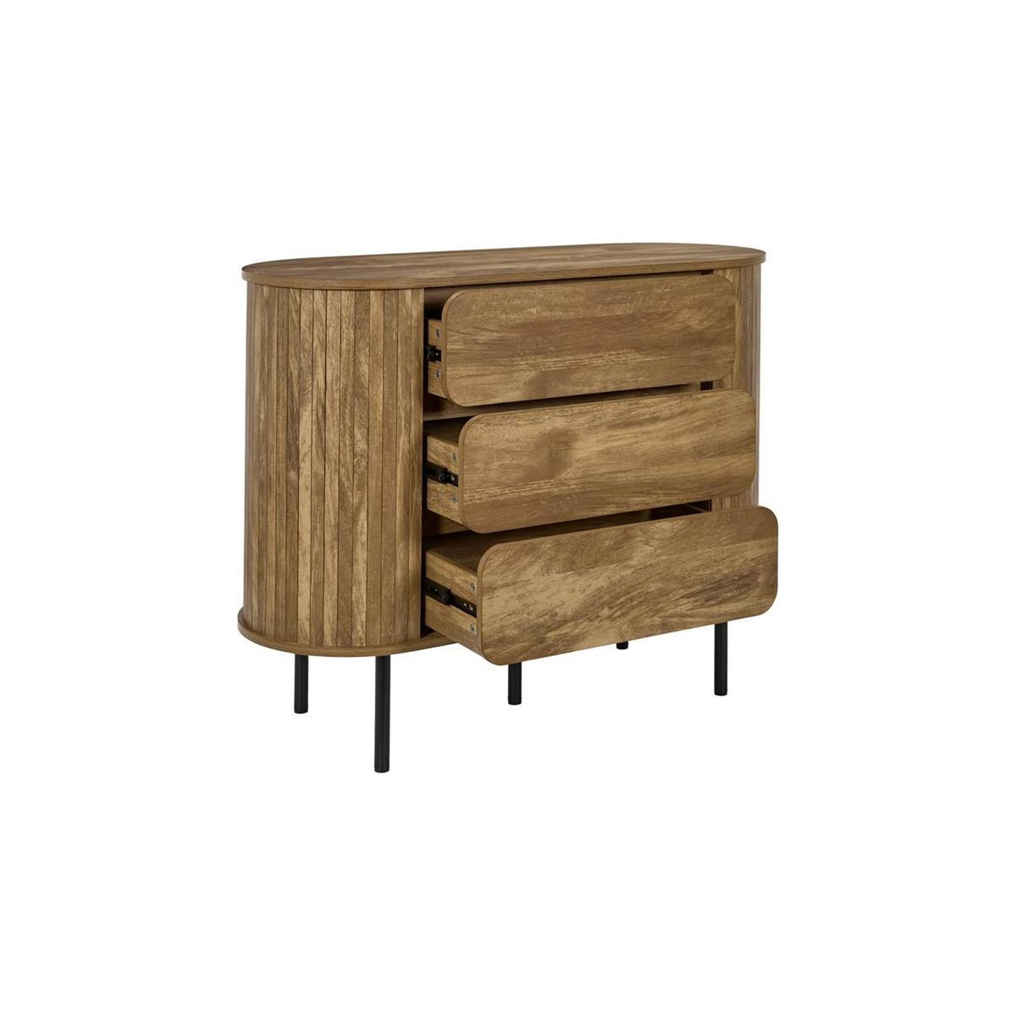 Voir la diapositive 3 : The Home Deco Factory Commode 3 tiroirs  heritage  100cm marron