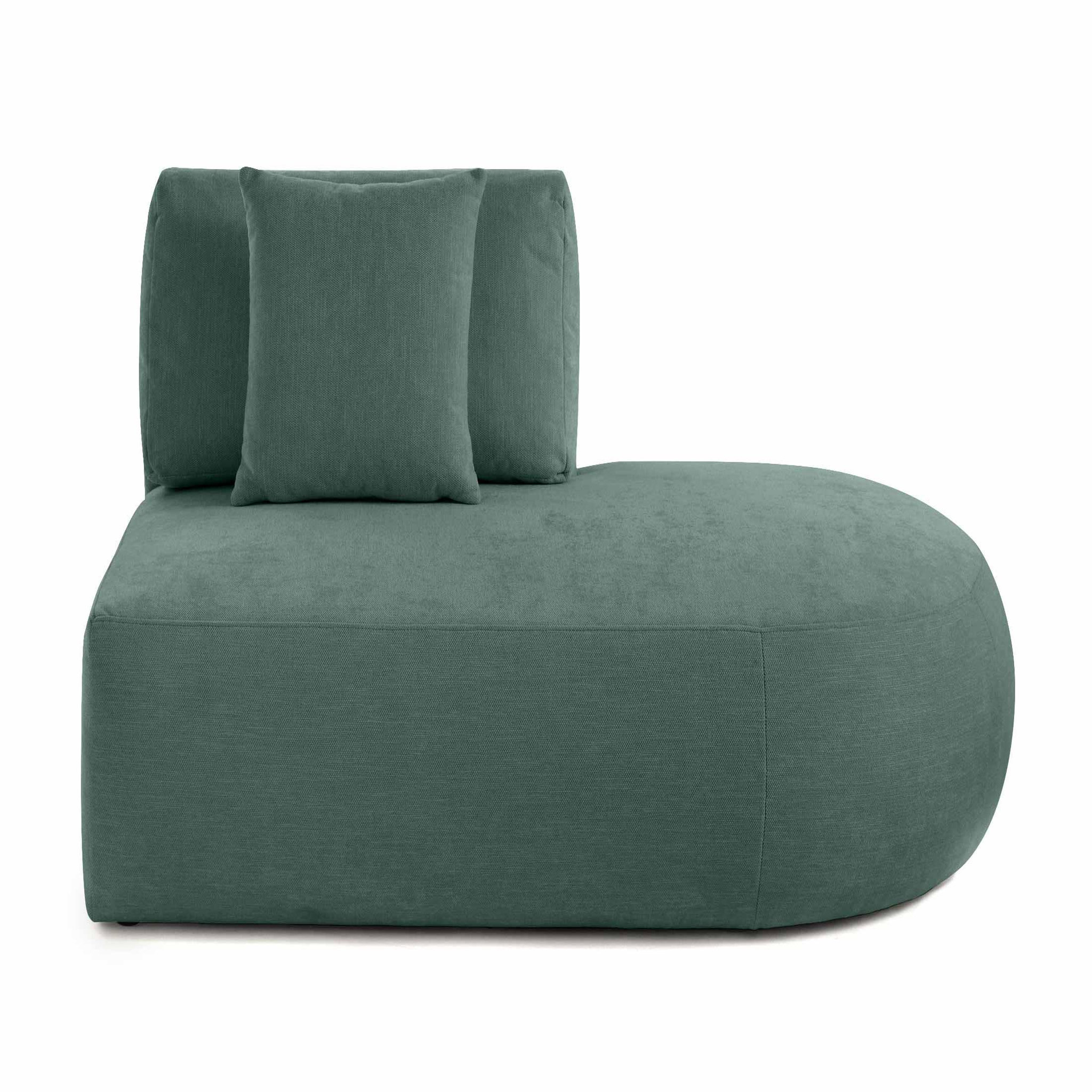 Voir la diapositive 1 : LISA DESIGN Santorini - module d'assise droit - en tissu texturé