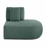 Voir la diapositive 1 : LISA DESIGN Santorini - module d'assise droit - en tissu texturé
