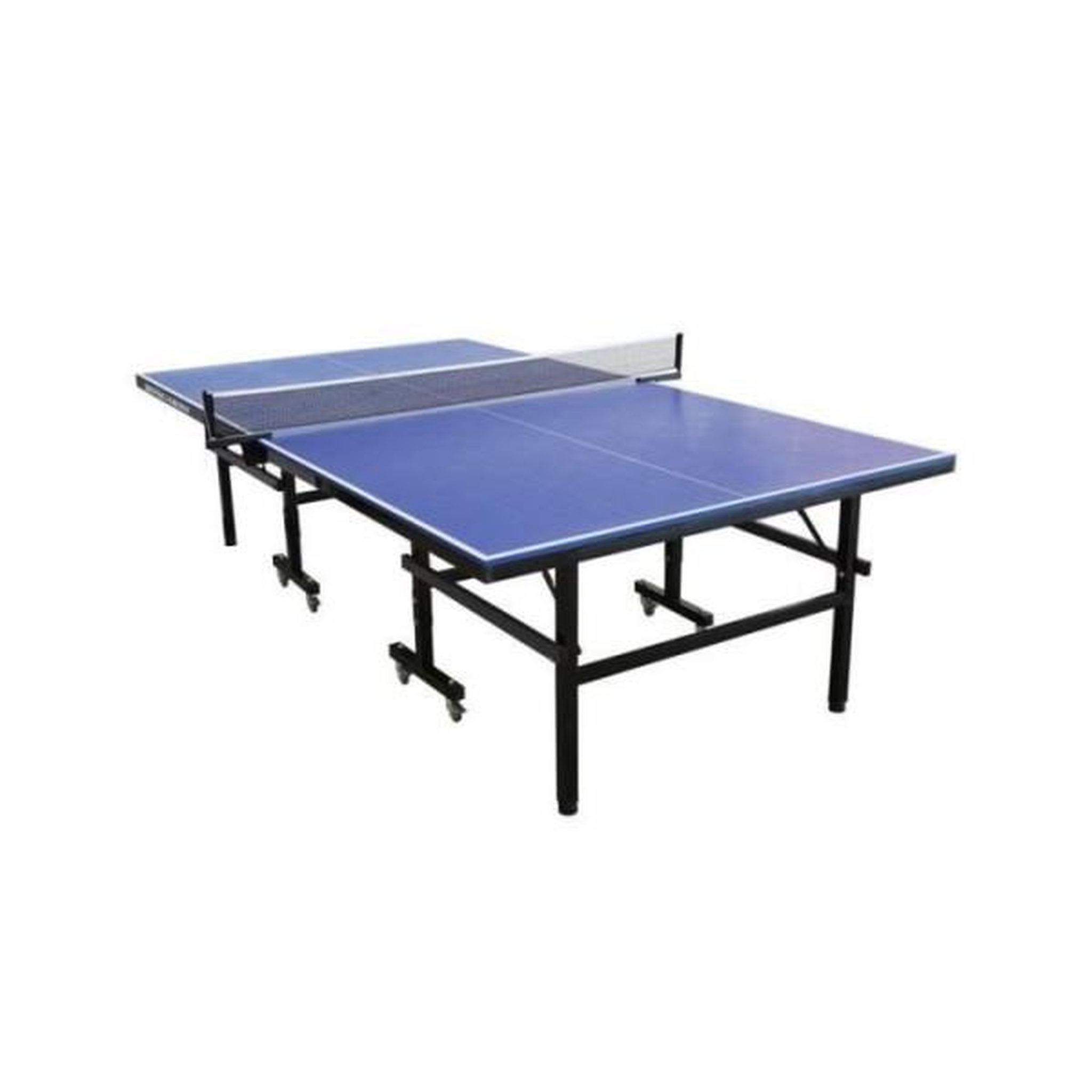 MARKET24 Table tennis de table - table de ping-pong - pliable - usage exterieure - 2 raquettes avec housse + 3 balles inclues - bleu et n