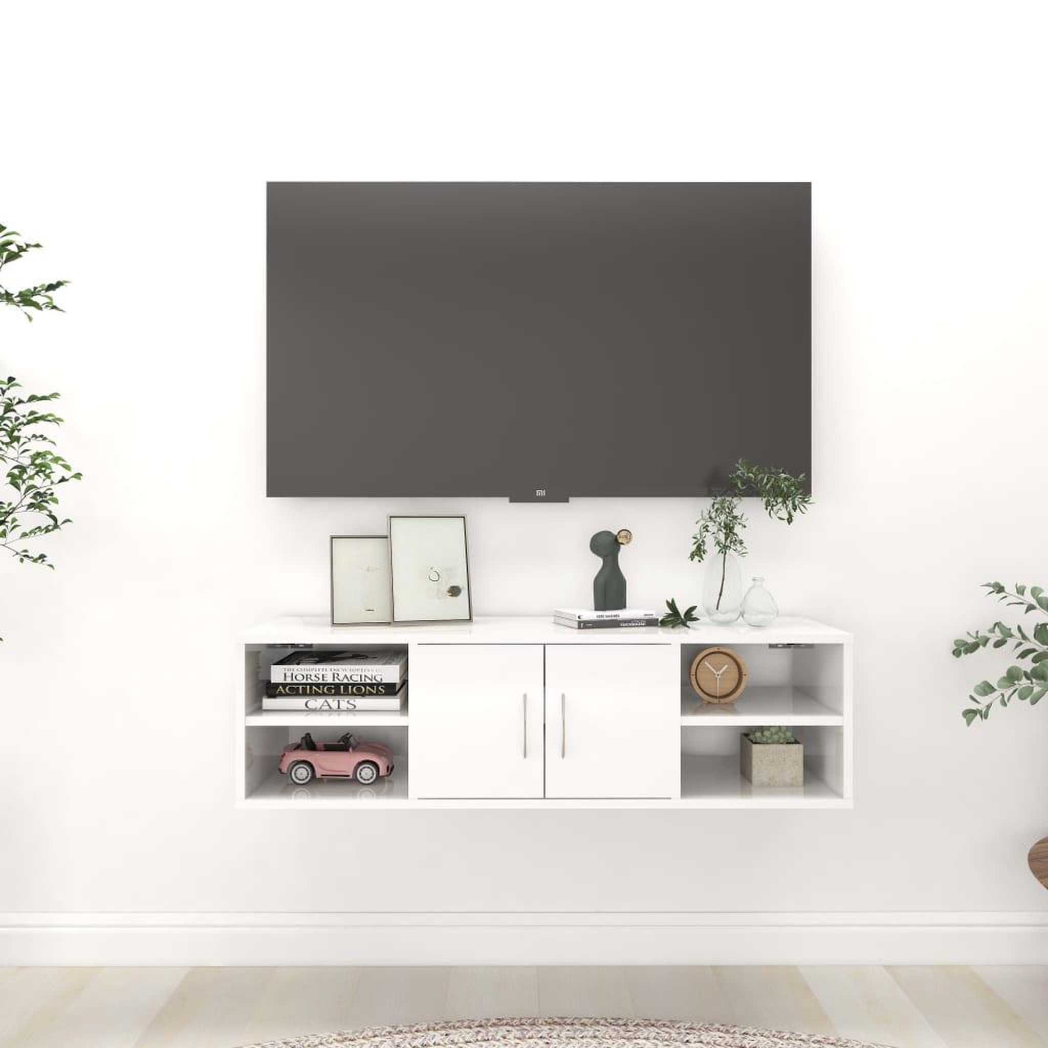 Voir la diapositive 1 : VIDAXL Etagere murale Blanc brillant 102x30x29 cm Bois d'ingenierie