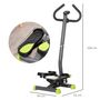 Voir la diapositive 3 : HOMCOM Stepper Fitness avec guidon ergonomique - écran LCD multifonction - résistance réglable - acier gris vert noir