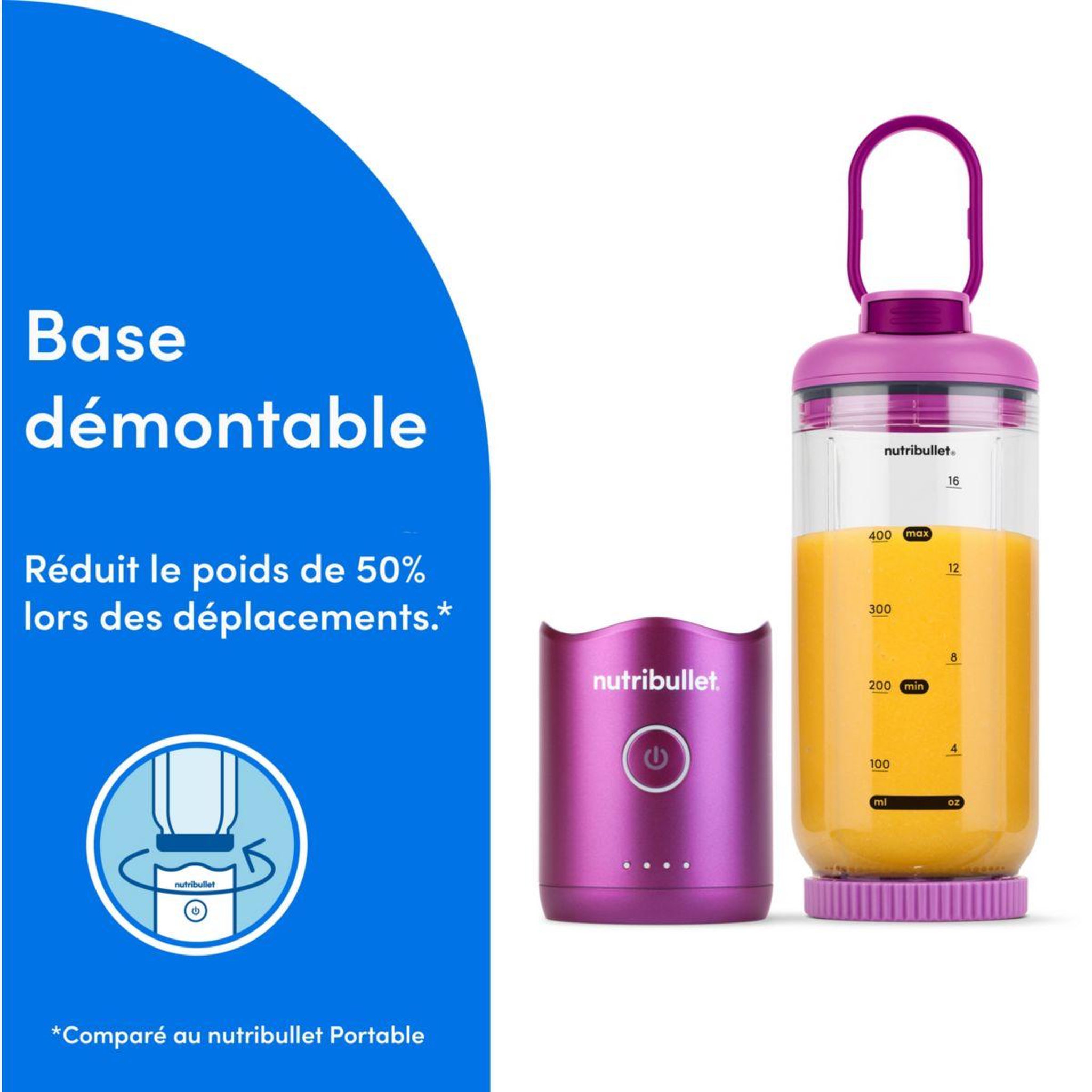 Voir la diapositive 3 : nutribullet Blender flex - berry nbp013vt