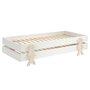 Voir la diapositive 2 : Paris Prix Lit Enfant en Bois  Modulo Smiley III  90x200cm Blanc