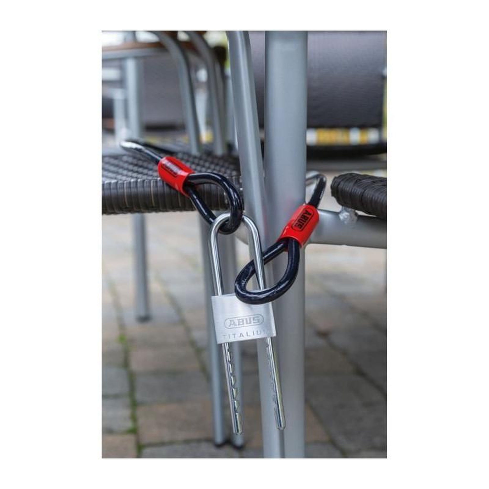 Voir la diapositive 3 : ABUS Cadenas - ABUS - 64TI/50HB60-150 B/DFNLI Titalium - Corps aluminium - Clé paracentrique