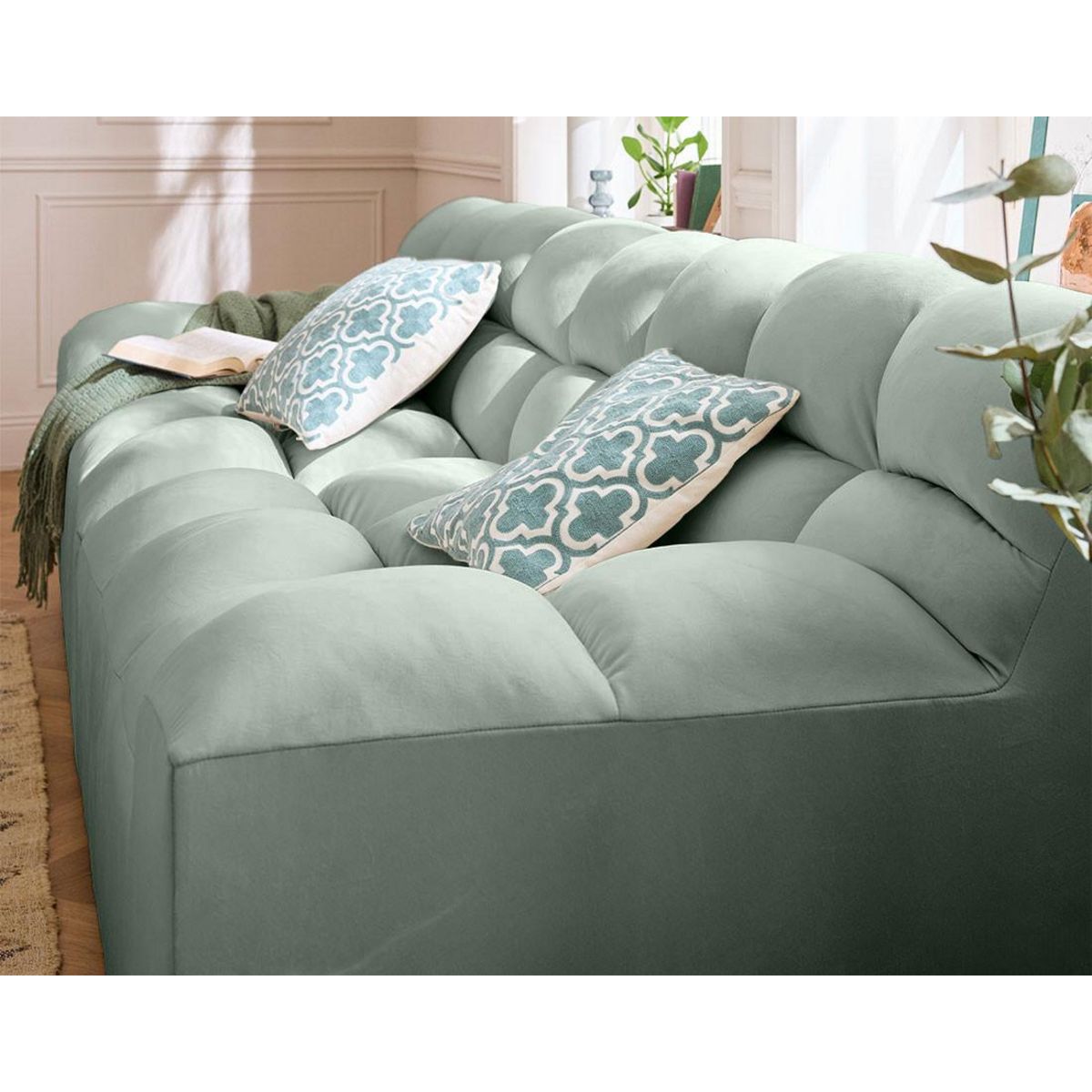 LISA DESIGN Napoli - canapé droit 4 places - en velours