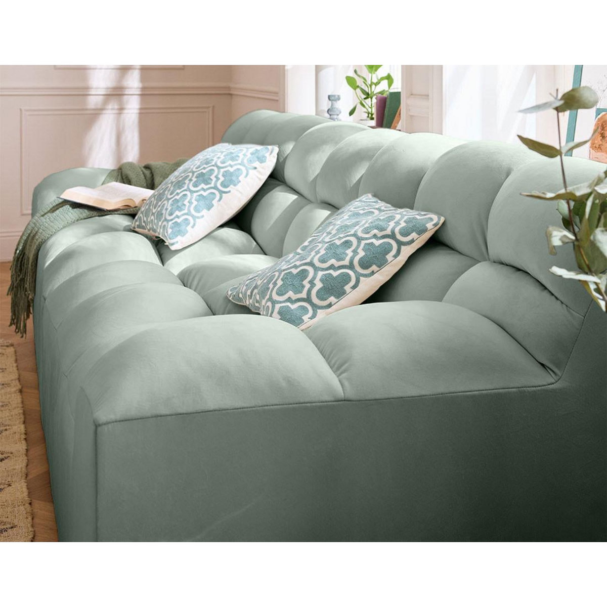 LISA DESIGN Napoli - canapé droit 4 places - en velours