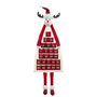 Voir la diapositive 1 : FEERIC LIGHT & CHRISTMAS Calendrier de l'avent Renne de Noël en polyester à suspendre - Longueur 99 cm - Rouge