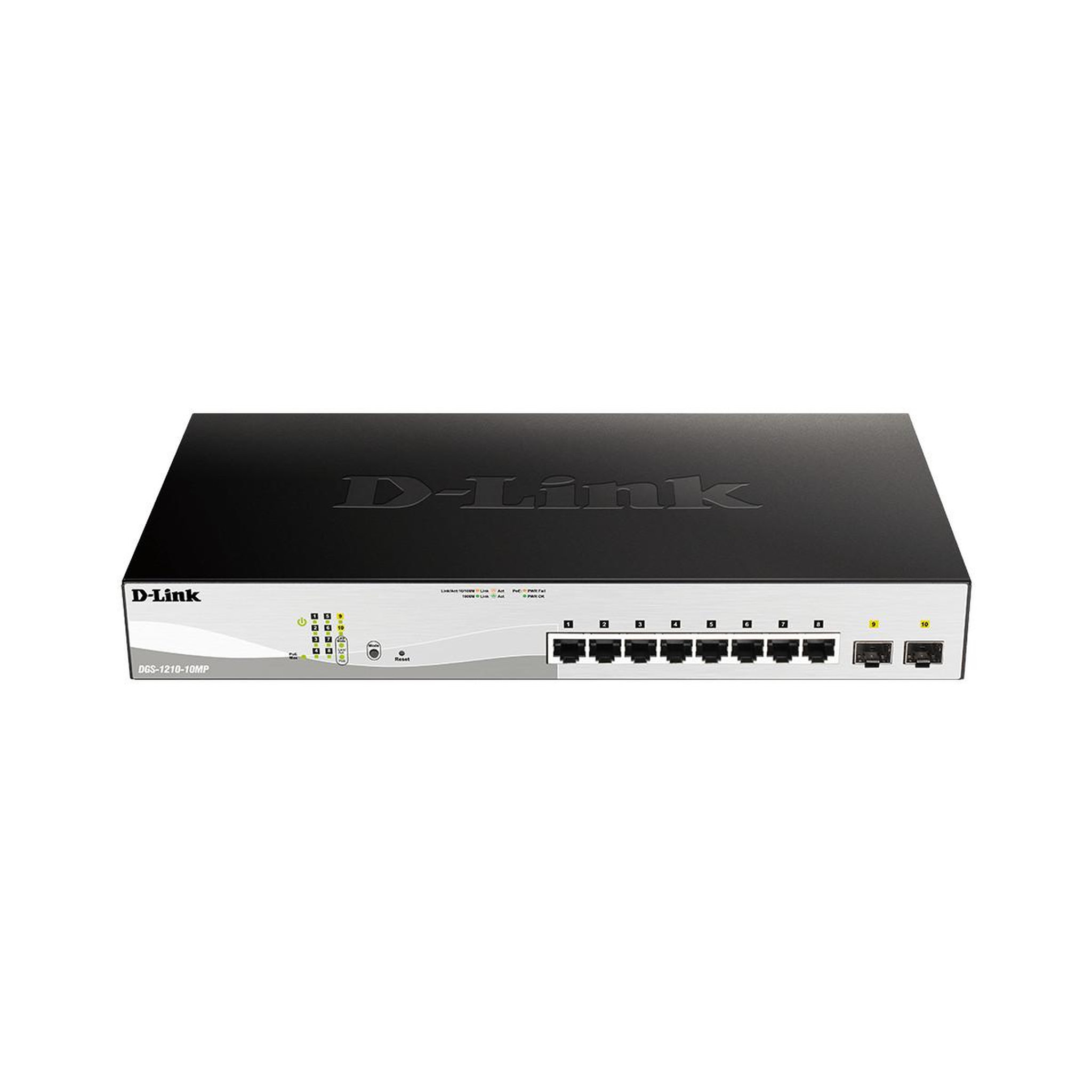 Voir la diapositive 2 : D-Link Switch réseau D-Link DGS 1210-10MP - 8 ports Gigabit PoE+ + 2 ports Gigabit SFP