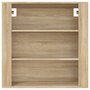 Voir la diapositive 3 : VIDAXL Armoire murale Chene sonoma 80x33x80 cm Bois d'ingenierie