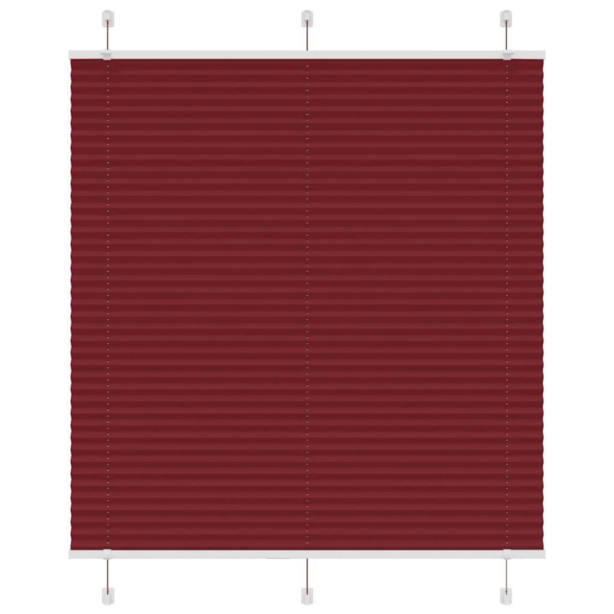 VIDAXL Store plisse rouge bordeaux 120x100 cm largeur du tissu 119,4cm