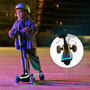 Voir la diapositive 6 : KINDERKRAFT Trottinette Kinderkraft RAKET UP 2-en-1 avec siège réglable, roues RGB LED, plateau lumineux, pliable dès bébé, Noir