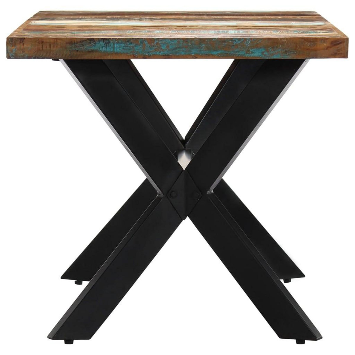 VIDAXL Table a manger 140x70x75 cm Bois de recuperation massif