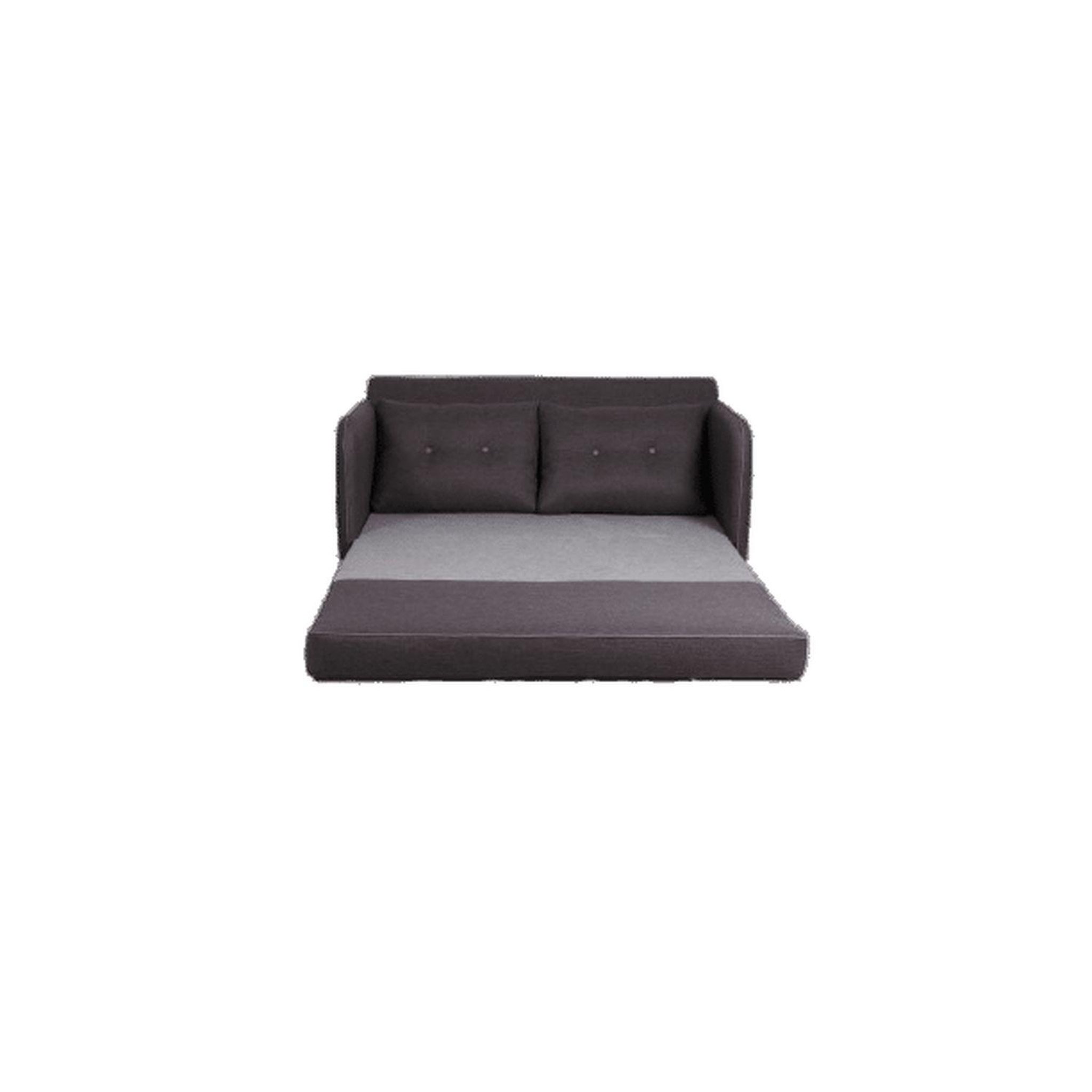 Voir la diapositive 2 : Canapé droit convertible déplimousse 3 places tissu gris anthracite VINYL