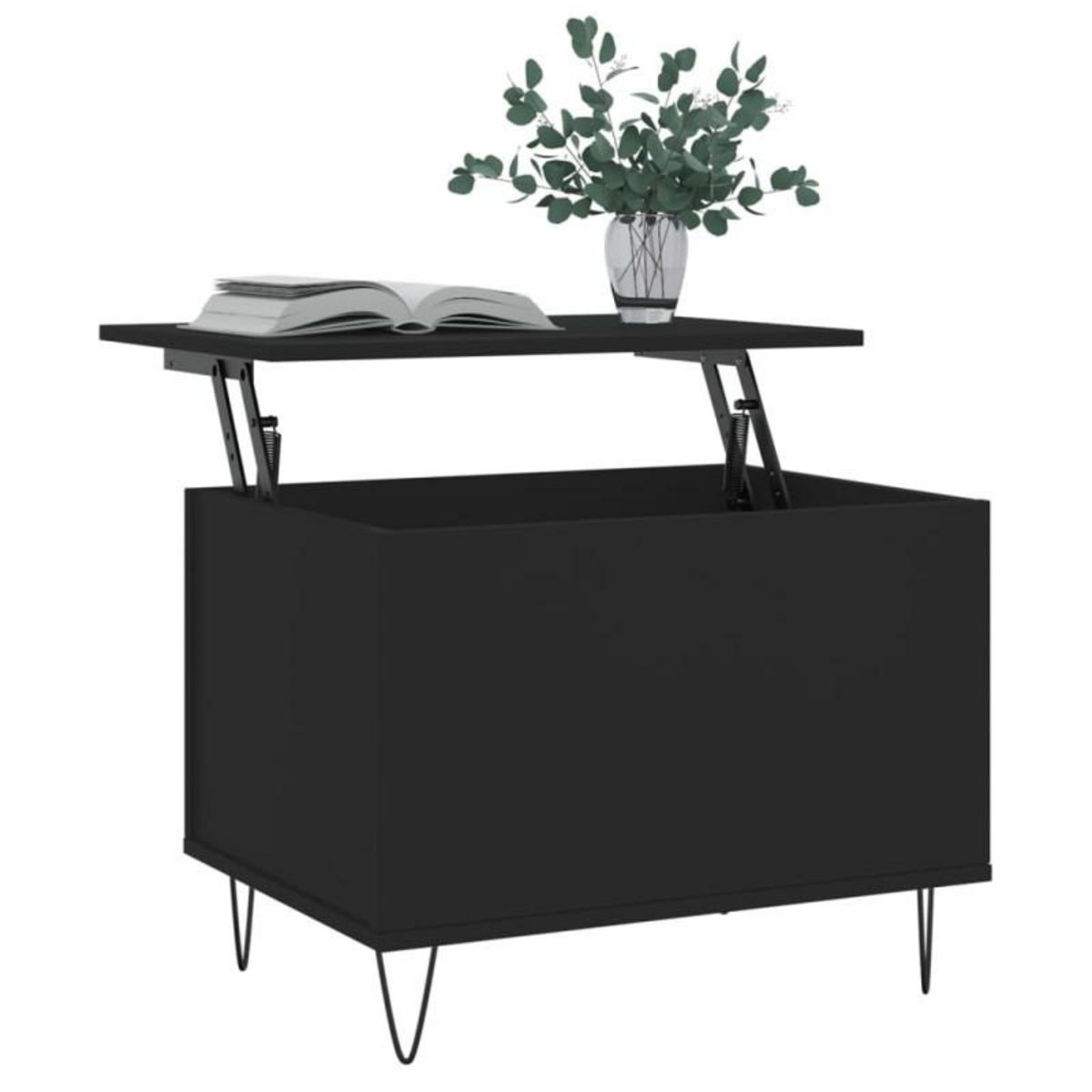 VIDAXL Table basse Noir 60x44,5x45 cm Bois d ingénierie