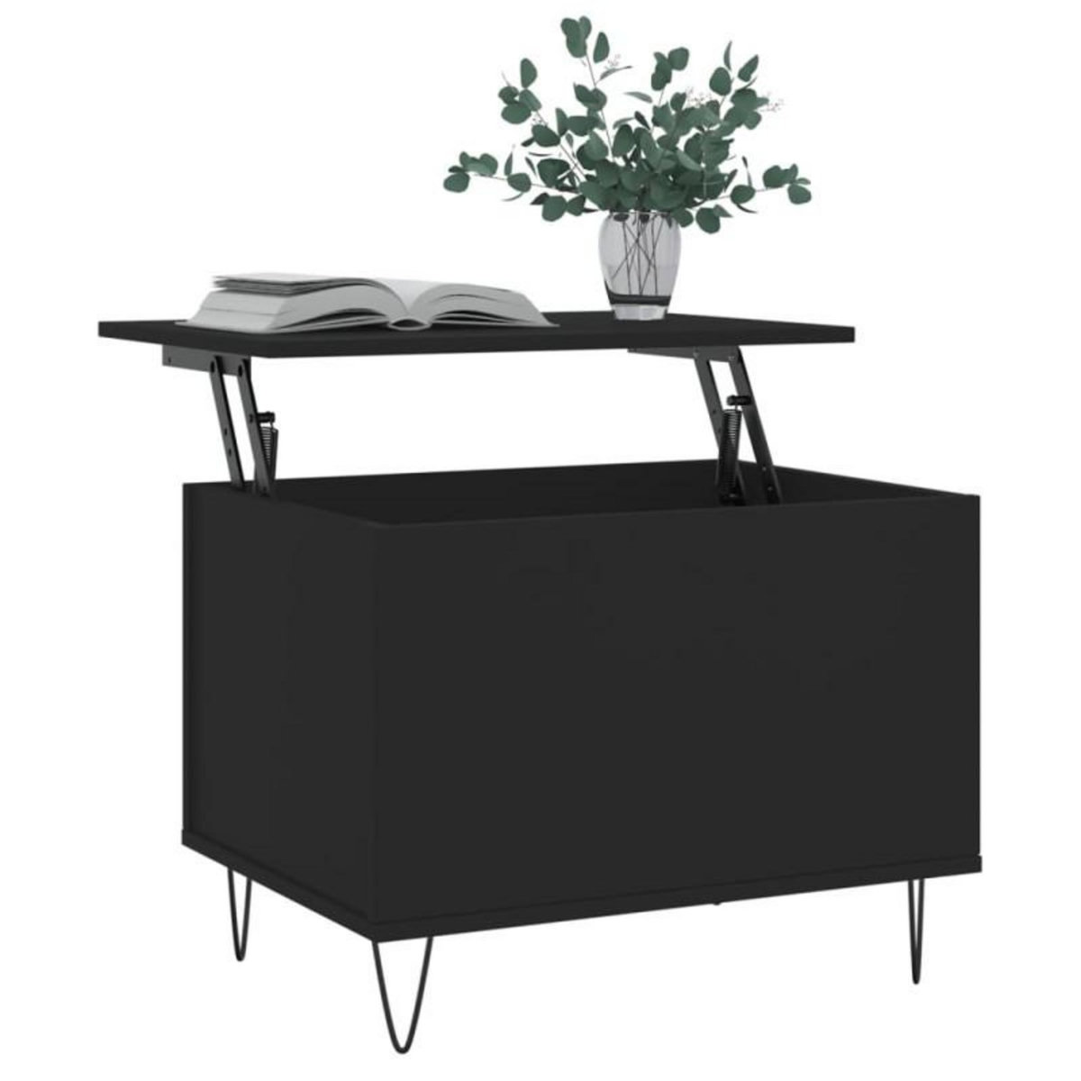 VIDAXL Table basse Noir 60x44,5x45 cm Bois d ingénierie