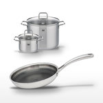 ELO Lot Poêle 24cm & 2 Faitouts 20/26cm Elo Relief Evolution