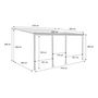 Voir la diapositive 4 : SWEEEK Pergola murale 3x6m anthracite aluminium et polycarbonate avec gouttière. pergola adossée