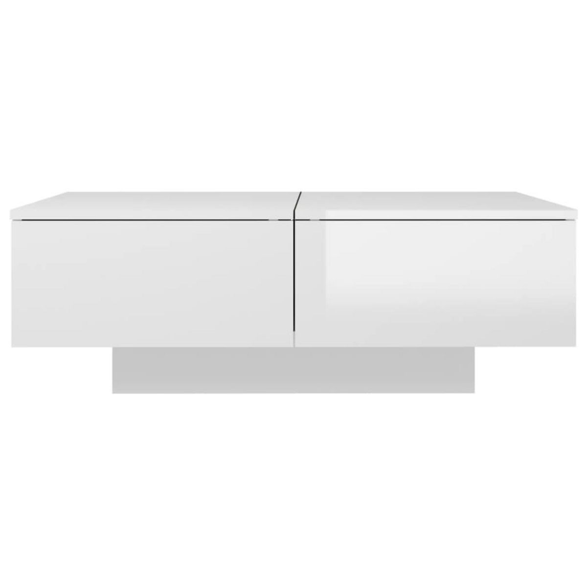 VIDAXL Table basse Blanc brillant 90x60x31 cm Bois d'ingenierie