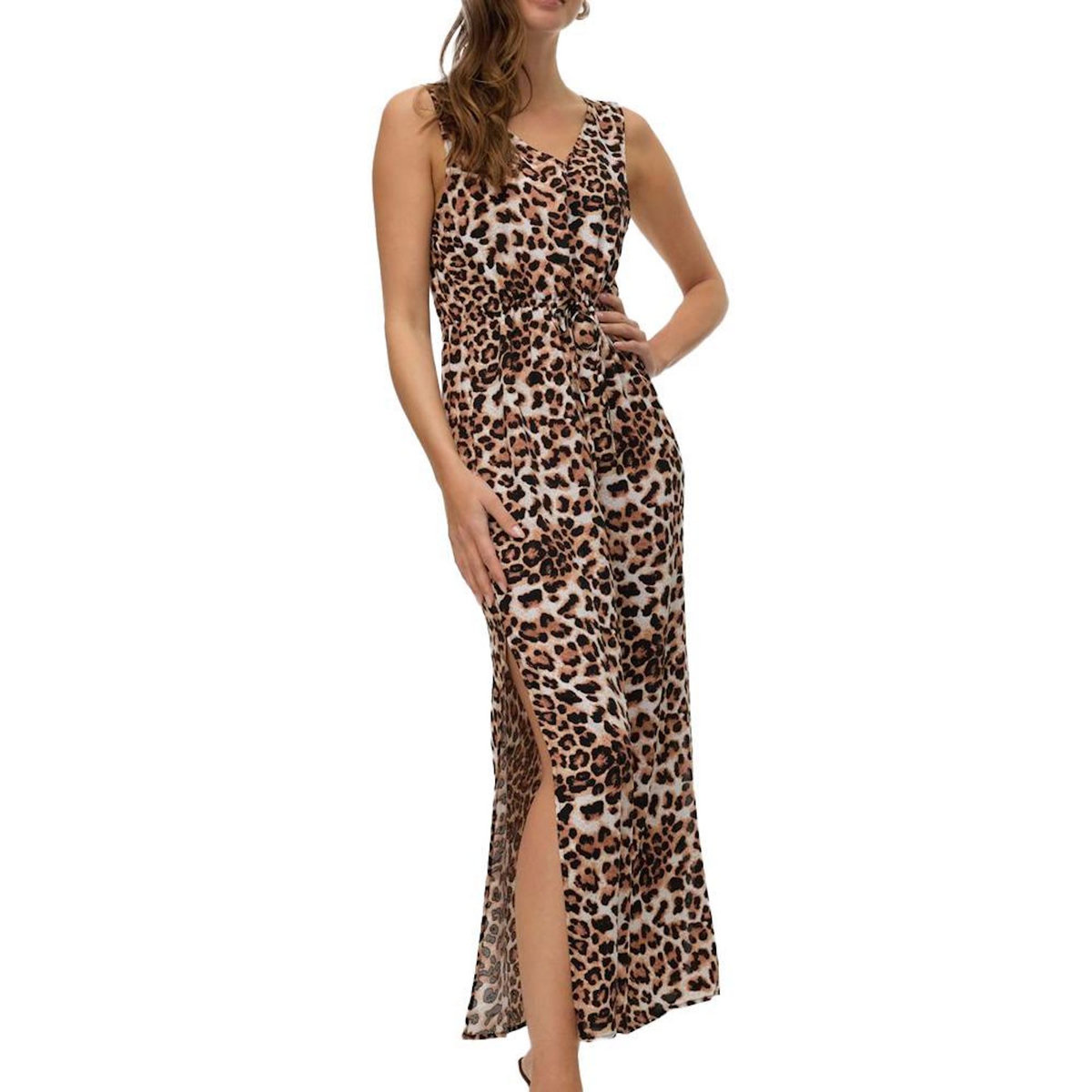 Vero Moda Robe Longue Noire/Blanc/Marron Femme Vero Moda 10286770