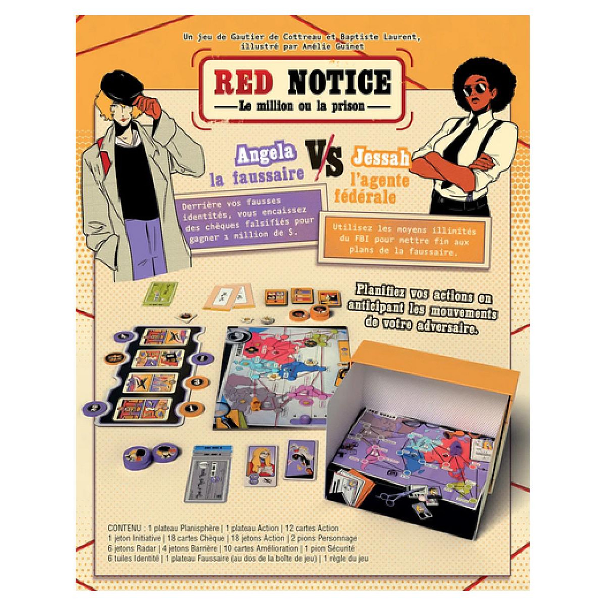 Voir la diapositive 5 : Catch Up Games Red Notice - Jeu de bluff pour 2 joueurs