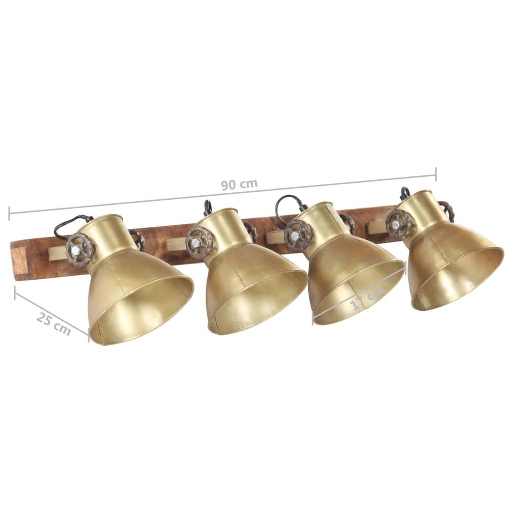 Voir la diapositive 6 : VIDAXL Lampe murale industrielle Laiton 90x25 cm E27