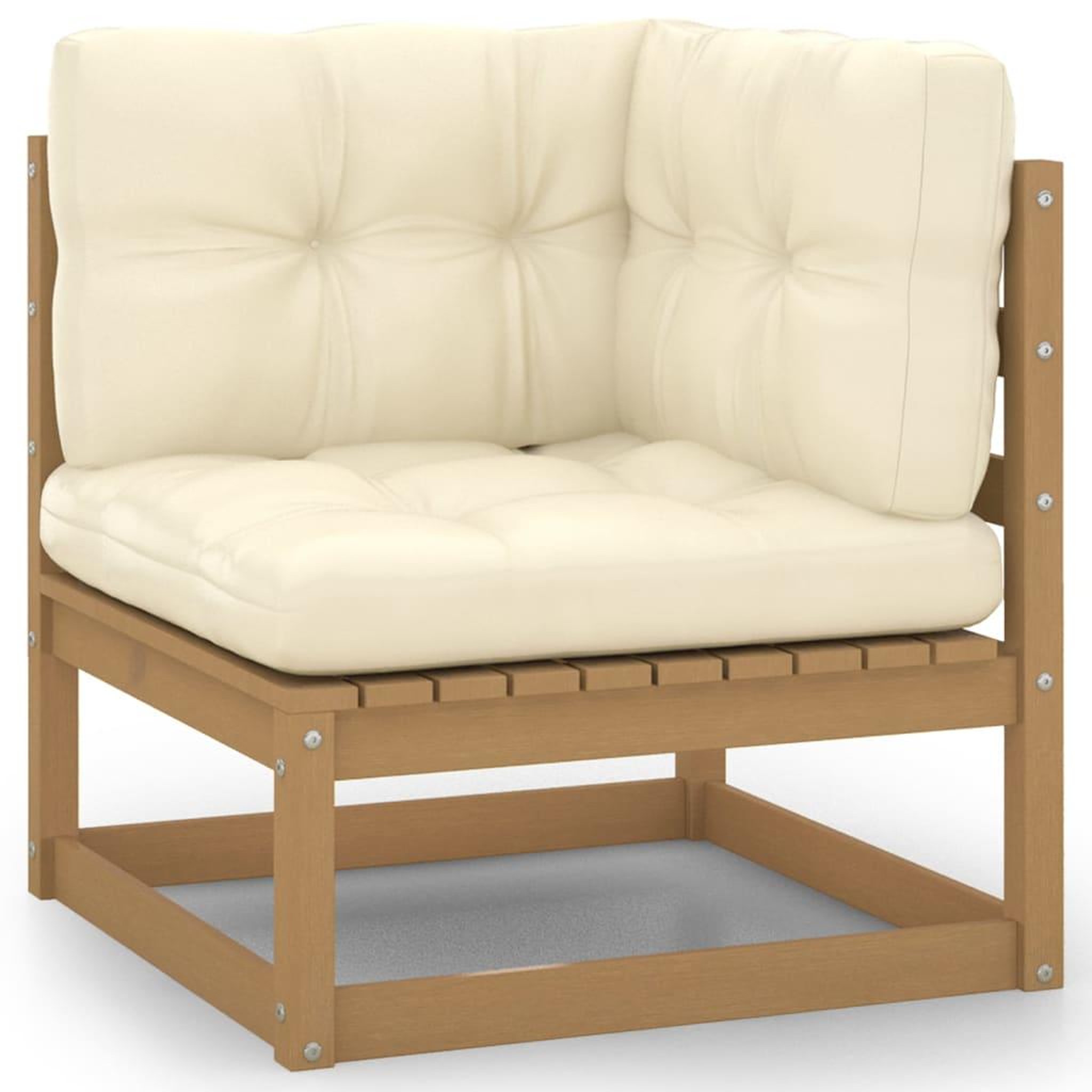 Voir la diapositive 3 : VIDAXL Salon de jardin 10 pcs avec coussins Marron miel Bois de pin