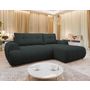 Voir la diapositive 1 : BEST MOBILIER Luzzio - canapé d'angle droit 4 places convertible avec coffre en tissu texturé