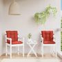 Voir la diapositive 4 : VIDAXL Coussins de chaise a dossier bas lot de 2 rouge melange tissu