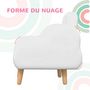 Voir la diapositive 4 : HOMCOM Fauteuil enfant design scandinave nuage - piètement PP aspect bois clair tissu polaire blanc