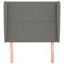 Voir la diapositive 3 : VIDAXL Tete de lit avec oreilles Gris fonce 83x23x118/128 cm Tissu