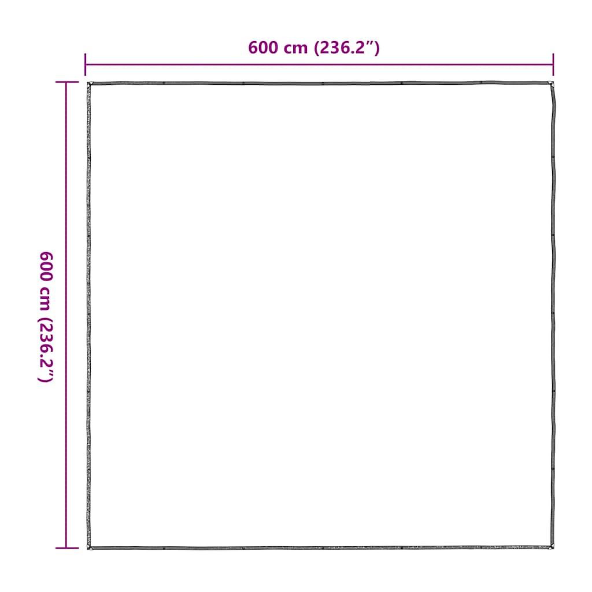 Voir la diapositive 6 : VIDAXL Bache transparente avec œillets 6x6 m polyethylene